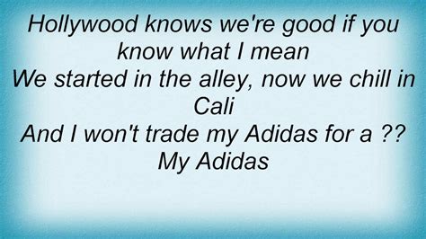 adidas song lyrics.